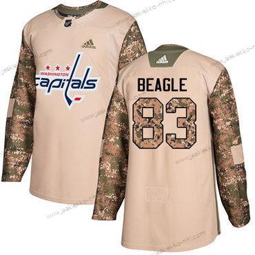 Adidas Miesten Washington Capitals #83 Jay Beagle Maastokuvio Aito 2017 Veterans Day Ommeltu NHL Paita