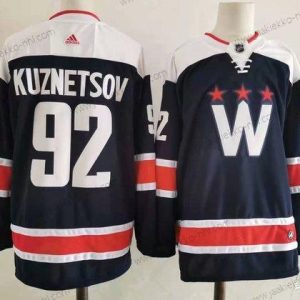 Adidas Miesten Washington Capitals #92 Evgeny Kuznetsov New Laivastonsininen Sininen Ommeltu NHL Paita