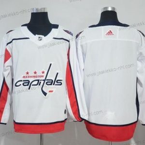 Adidas Miesten Washington Capitals Tyhjä Valkoinen Road Aito Ommeltu NHL Paita