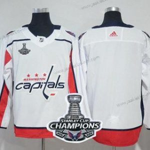 Adidas Miesten Washington Capitals Tyhjä Valkoinen Road Aito Stanley Cup Final Champions Ommeltu NHL Paita