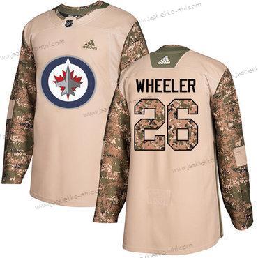 Adidas Miesten Winnipeg Jets #26 Blake Wheeler Maastokuvio Aito 2017 Veterans Day Ommeltu NHL Paita