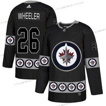 Adidas Miesten Winnipeg Jets #26 Blake Wheeler Musta Maajoukkue Logos Paita