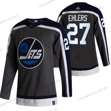 Adidas Miesten Winnipeg Jets #27 Nikolaj Ehlers Musta 2020-21 Käänteinen Retro Vaihtopaita NHL Paita