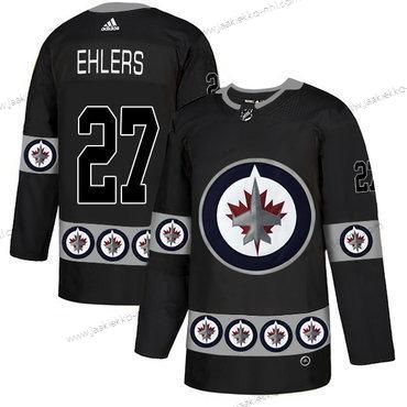 Adidas Miesten Winnipeg Jets #27 Nikolaj Ehlers Musta Maajoukkue Logos Paita