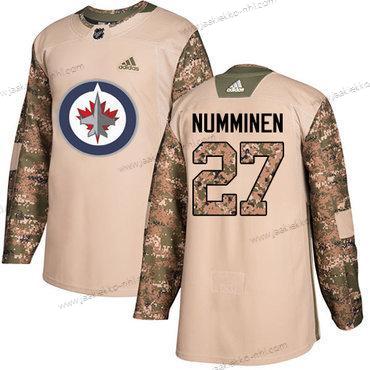 Adidas Miesten Winnipeg Jets #27 Teppo Numminen Maastokuvio Aito 2017 Veterans Day Ommeltu NHL Paita