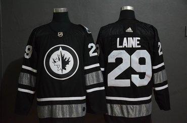 Adidas Miesten Winnipeg Jets 29 Patrik Laine Musta 2019 NHL All-Star Paita