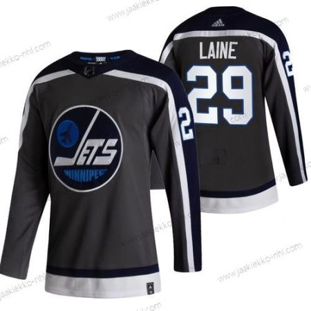 Adidas Miesten Winnipeg Jets #29 Patrik Laine Musta 2020-21 Käänteinen Retro Vaihtopaita NHL Paita