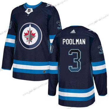 Adidas Miesten Winnipeg Jets #3 Tucker Poolman Laivastonsininen Paita