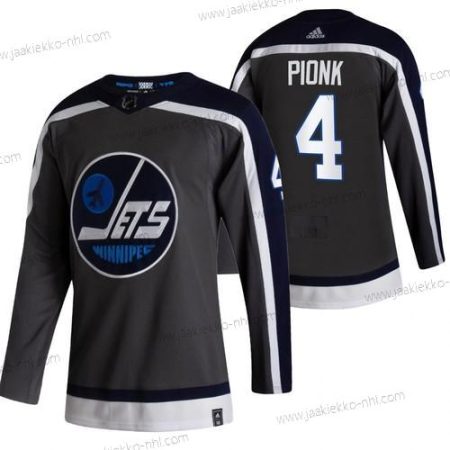 Adidas Miesten Winnipeg Jets #4 Neal Pionk Musta 2020-21 Käänteinen Retro Vaihtopaita NHL Paita