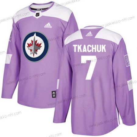 Adidas Miesten Winnipeg Jets #7 Keith Tkachuk Violetti Aito Taistelee syöpää vastaan Ommeltu NHL Paita