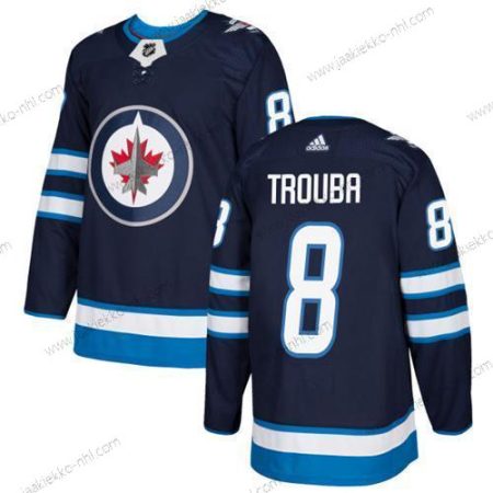 Adidas Miesten Winnipeg Jets #8 Jacob Trouba Laivastonsininen Sininen Kotiottelupaita Aito Ommeltu NHL Paita