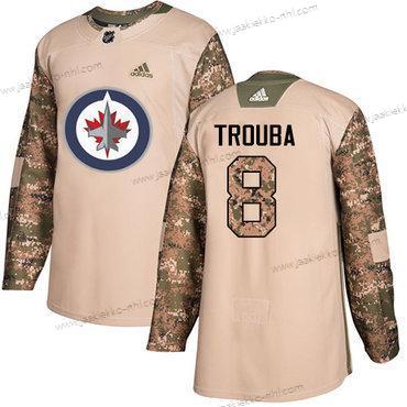 Adidas Miesten Winnipeg Jets #8 Jacob Trouba Maastokuvio Aito 2017 Veterans Day Ommeltu NHL Paita