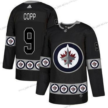 Adidas Miesten Winnipeg Jets #9 Andrew Copp Musta Maajoukkue Logos Paita