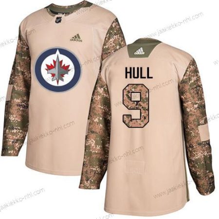 Adidas Miesten Winnipeg Jets #9 Bobby Hull Maastokuvio Aito 2017 Veterans Day Ommeltu NHL Paita