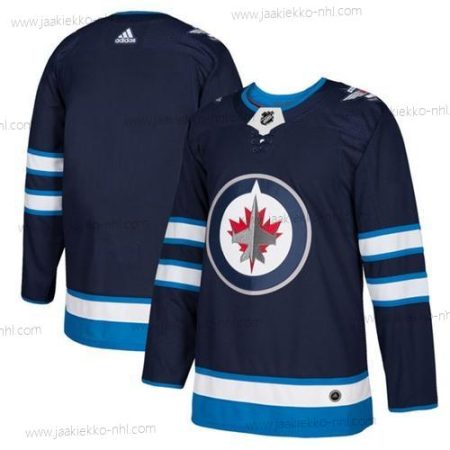 Adidas Miesten Winnipeg Jets Tyhjä Laivastonsininen Sininen Kotiottelupaita Aito Ommeltu NHL Paita