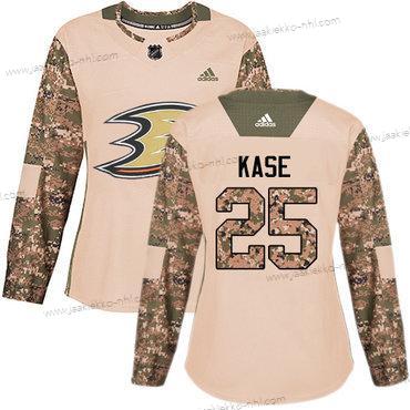 Adidas Naisten Anaheim Ducks #25 Ondrej Kase Maastokuvio Aito 2017 Veterans Day Ommeltu NHL Paita