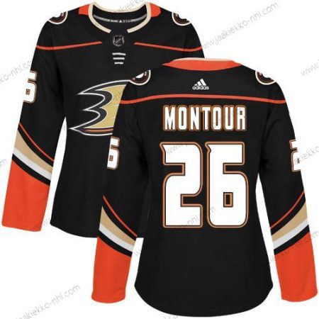 Adidas Naisten Anaheim Ducks #26 Brandon Montour Musta Kotiottelupaita Aito Ommeltu NHL Paita