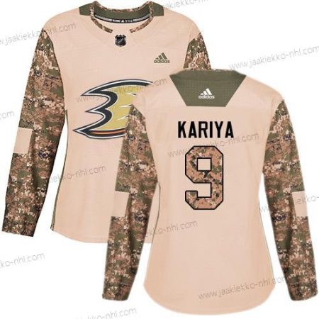 Adidas Naisten Anaheim Ducks #9 Paul Kariya Maastokuvio Aito 2017 Veterans Day Ommeltu NHL Paita