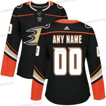 Adidas Naisten Anaheim Ducks Mukautettu Aito Musta Kotiottelupaita NHL Paita