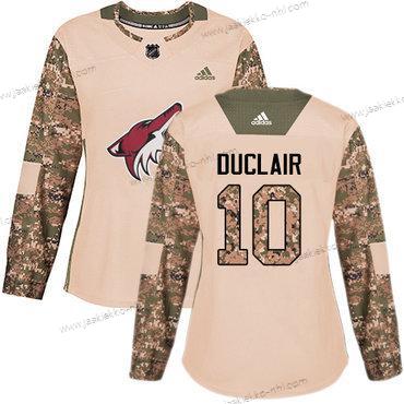 Adidas Naisten Arizona Coyotes #10 Anthony Duclair Maastokuvio Aito 2017 Veterans Day Ommeltu NHL Paita