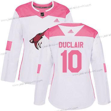 Adidas Naisten Arizona Coyotes #10 Anthony Duclair Valkoinen Pinkki Aito Ommeltu NHL Paita