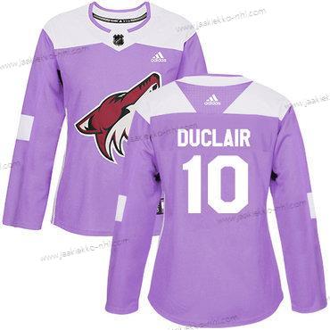 Adidas Naisten Arizona Coyotes #10 Anthony Duclair Violetti Aito Taistelee syöpää vastaan Ommeltu NHL Paita