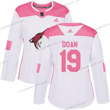 Adidas Naisten Arizona Coyotes #19 Shane Doan Valkoinen Pinkki Aito Ommeltu NHL Paita