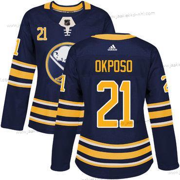 Adidas Naisten Buffalo Sabres #21 Kyle Okposo Laivastonsininen Sininen Kotiottelupaita Aito Ommeltu NHL Paita