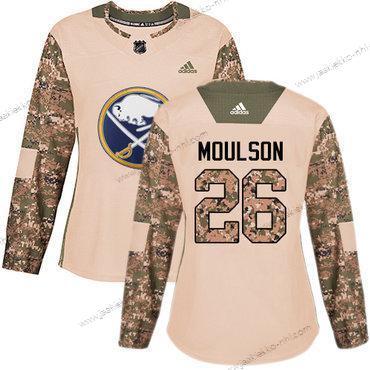 Adidas Naisten Buffalo Sabres #26 Matt Moulson Maastokuvio Aito 2017 Veterans Day Ommeltu NHL Paita