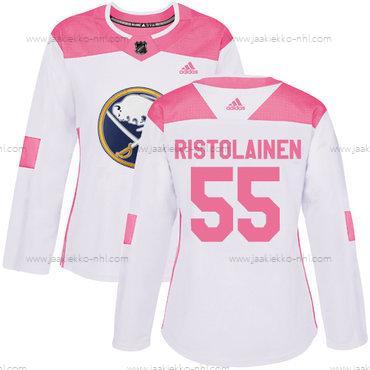 Adidas Naisten Buffalo Sabres #55 Rasmus Ristolainen Valkoinen Pinkki Aito Ommeltu NHL Paita