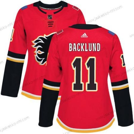 Adidas Naisten Calgary Flames #11 Mikael Backlund Punainen Kotiottelupaita Aito Ommeltu NHL Paita