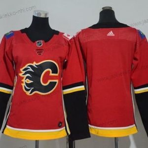 Adidas Naisten Calgary Flames Tyhjä Punainen Kotiottelupaita Aito Ommeltu NHL Paita