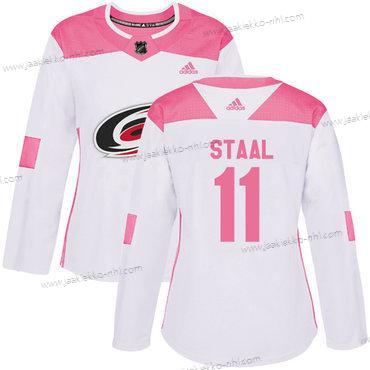 Adidas Naisten Carolina Hurricanes #11 Jordan Staal Valkoinen Pinkki Aito Ommeltu NHL Paita