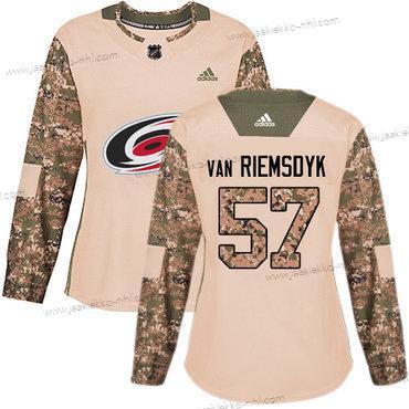 Adidas Naisten Carolina Hurricanes #57 Trevor Van Riemsdyk Maastokuvio Aito 2017 Veterans Day Ommeltu NHL Paita