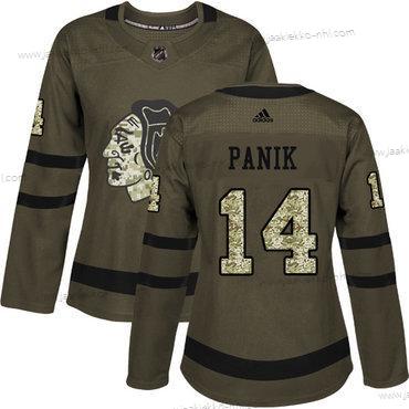 Adidas Naisten Chicago Blackhawks #14 Richard Panik Vihreä Salute to Service Ommeltu NHL Paita