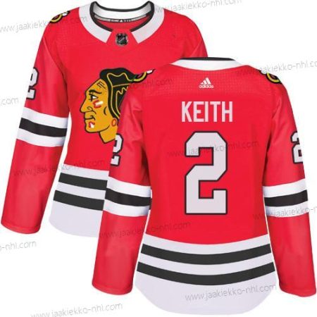 Adidas Naisten Chicago Blackhawks #2 Duncan Keith Punainen Kotiottelupaita Aito Ommeltu NHL Paita