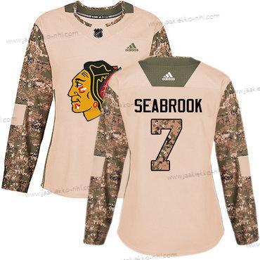 Adidas Naisten Chicago Blackhawks #7 Brent Seabrook Maastokuvio Aito 2017 Veterans Day Ommeltu NHL Paita