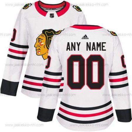 Adidas Naisten Chicago Blackhawks Mukautettu NHL Aito Valkoinen Paita