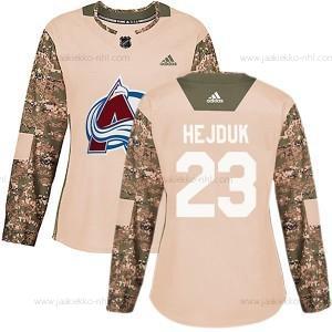 Adidas Naisten Colorado Avalanche #23 Milan Hejduk Aito Veterans Day Harjoitus Maastokuvio Paita