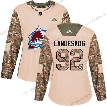 Adidas Naisten Colorado Avalanche #92 Gabriel Landeskog Maastokuvio Aito 2017 Veterans Day Ommeltu NHL Paita