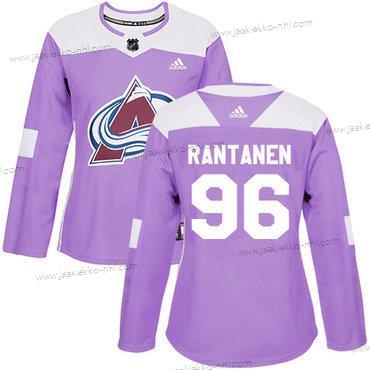 Adidas Naisten Colorado Avalanche #96 Mikko Rantanen Violetti Aito Taistelee syöpää vastaan Ommeltu NHL Paita