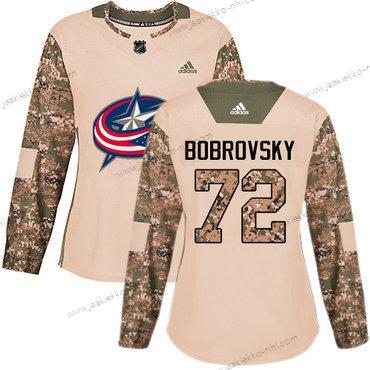 Adidas Naisten Columbus Blue Jackets #72 Sergei Bobrovsky Maastokuvio Aito 2017 Veterans Day Ommeltu NHL Paita