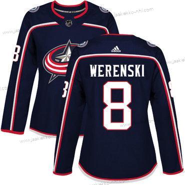 Adidas Naisten Columbus Blue Jackets #8 Zach Werenski Laivastonsininen Sininen Kotiottelupaita Aito Ommeltu NHL Paita