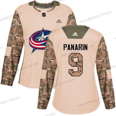 Adidas Naisten Columbus Blue Jackets #9 Artemi Panarin Maastokuvio Aito 2017 Veterans Day Ommeltu NHL Paita