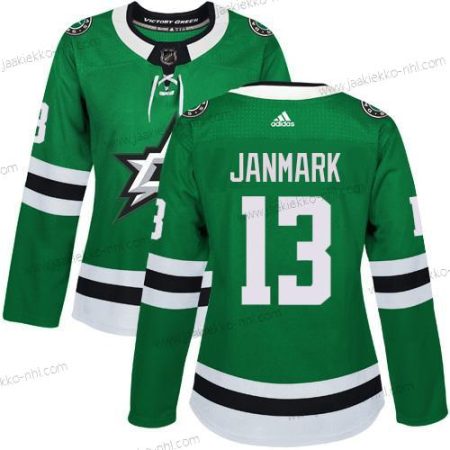 Adidas Naisten Dallas Stars #13 Mattias Janmark Vihreä Kotiottelupaita Aito Ommeltu NHL Paita