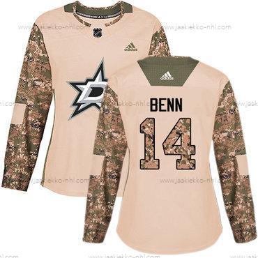 Adidas Naisten Dallas Stars #14 Jamie Benn Maastokuvio Aito 2017 Veterans Day Ommeltu NHL Paita