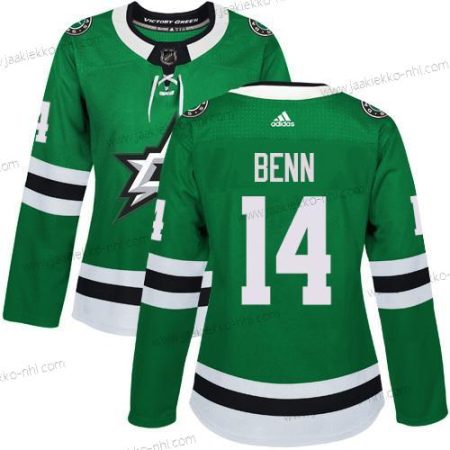 Adidas Naisten Dallas Stars #14 Jamie Benn Vihreä Kotiottelupaita Aito Ommeltu NHL Paita