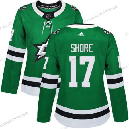 Adidas Naisten Dallas Stars #17 Devin Shore Vihreä Kotiottelupaita Aito Ommeltu NHL Paita