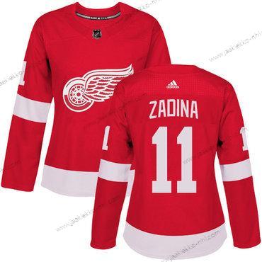 Adidas Naisten Detroit Red Wings #11 Filip Zadina Premier Punainen Kotiottelupaita Paita