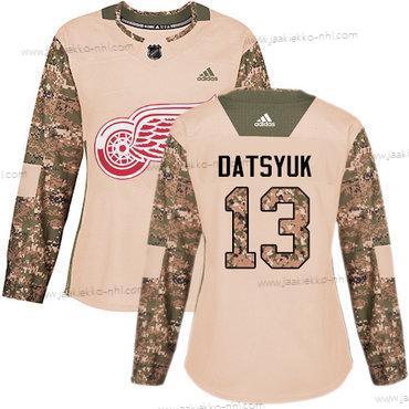 Adidas Naisten Detroit Red Wings #13 Pavel Datsyuk Maastokuvio Aito 2017 Veterans Day Ommeltu NHL Paita